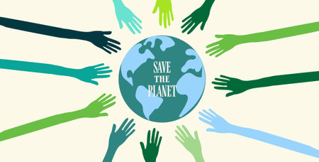 Happy Earth Day. Vector illustration for social poster, banner or card on the theme of saving the planet.のイラスト素材