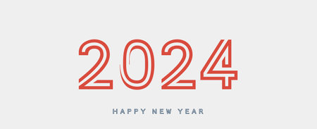 2024 logo concept for calendar, poster, flyer, banner.のイラスト素材