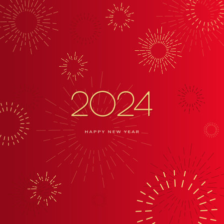 Creative design of 2024 new year background, template for poster, flyer, calendar, cover and media post.のイラスト素材