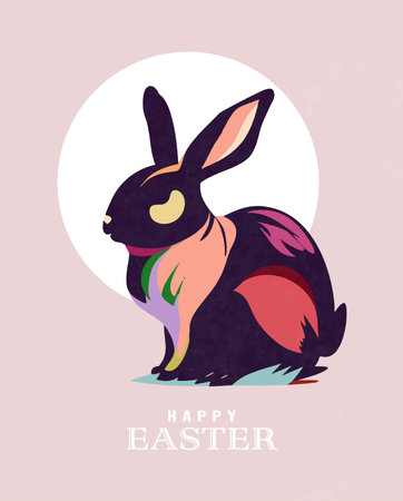 Set of Happy Easter cards for poster, cover or postcard.のイラスト素材