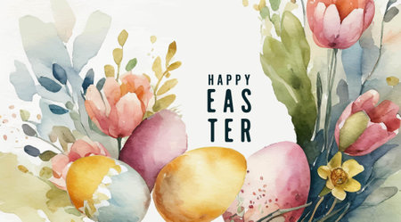Set of Happy Easter cards for poster, cover or postcard.の素材