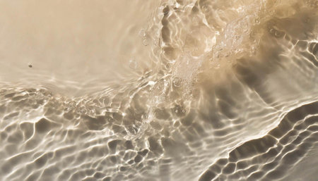 close up of water ripples on the surface of a pink waterの素材