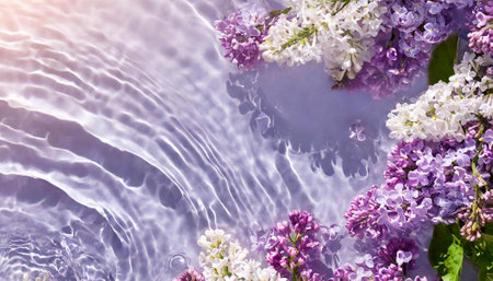 close up of water ripples on the surface of a pink waterの素材