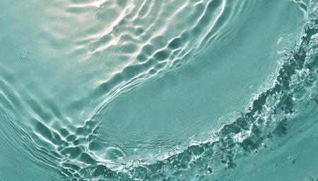 close up of water ripples on the surface of a pink waterの素材
