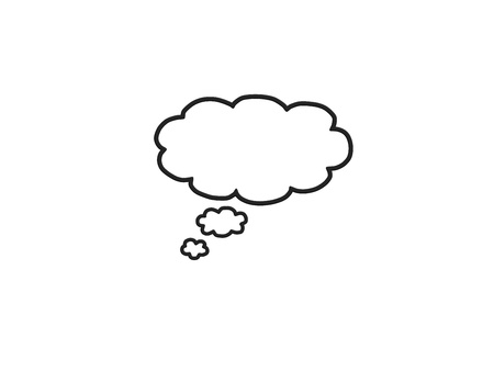 Black comics balloon a over white background,cloudの写真素材