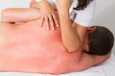 massage with elbowsの写真素材