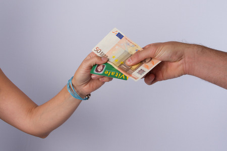 health and money to pay for doctorの写真素材