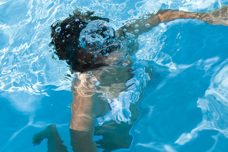 girl in a poolの写真素材