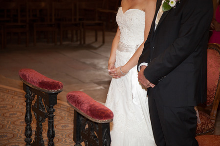 Ceremony in churchの写真素材