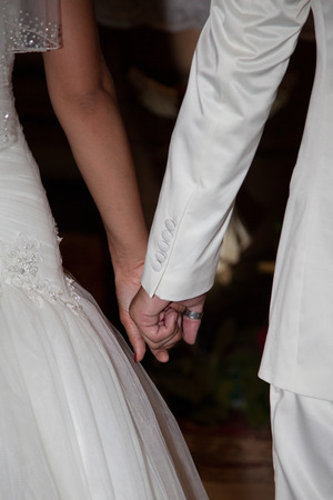 Newly-married coupleの写真素材