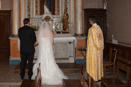 Ceremony in churchの写真素材