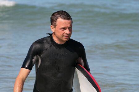 Man with a surf board