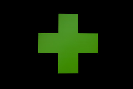 Sign a green crossの写真素材