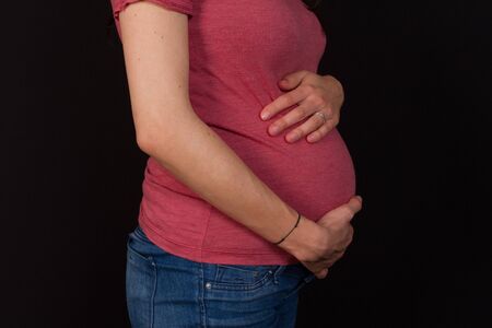 A Lovely and nice Belly of a pregnant womanの写真素材