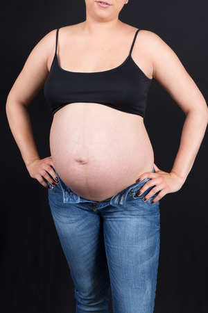 Beautiful and nice belly of a pregnant womanの写真素材