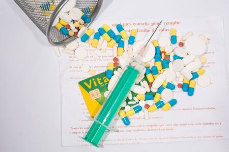 A background made of colorful pills