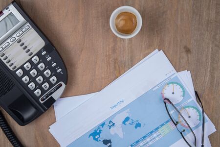 Office buisness, documents, contract,  reporting at workの写真素材