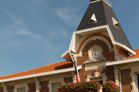 City hall of a nice town in Franceのeditorial素材