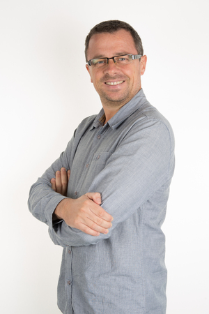 Portrait of a smart casual man with arms crossedの写真素材