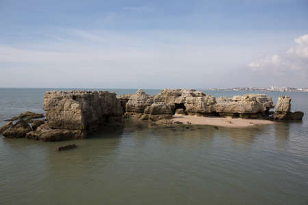 Rocks , sea and blue sky
