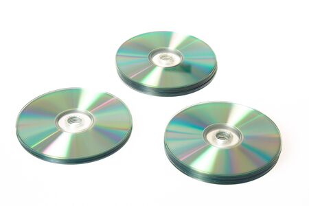 Three cd  isolated on a white background