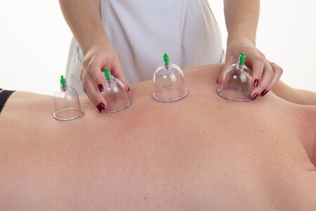 Woman using chinese therapist