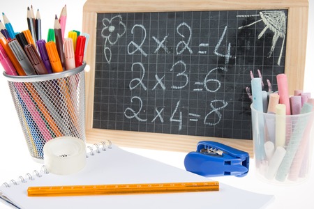 Number mathematics on the blackboardの写真素材