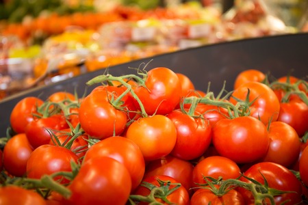 Photo of very fresh tomatoes presented on white backgroundの写真素材