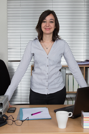 Modern business woman in the officeの写真素材