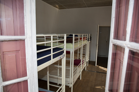 room of a relay with bunk bedsの写真素材