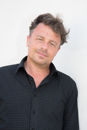 outdoors portrait forties handsome manの写真素材