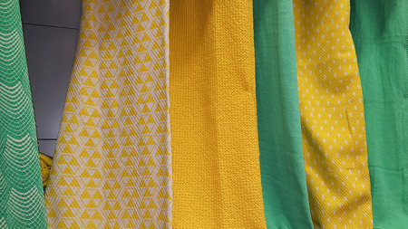 Colorful Textile Background green and yellow, image without gradients
