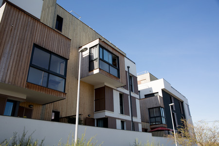 summer modern Exterior residential building in sky blue