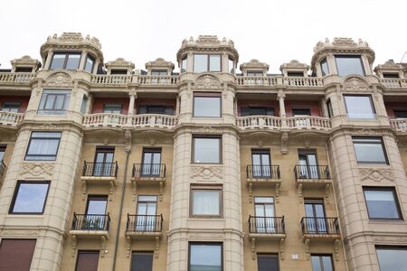 classical spain or french building in basque countryの写真素材