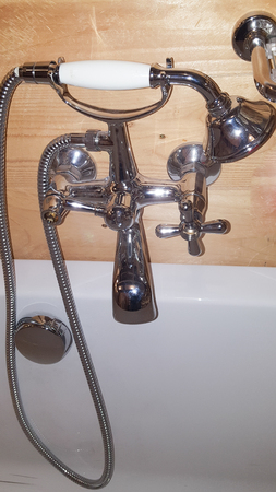 retro style faucet in the bathroomの写真素材