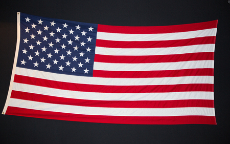 vintage American flag on a chalkboardの写真素材