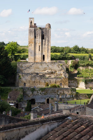 Saint Emilion, Bordeaux / France - 06 19  2018 : Bordeaux wine routes vineyard of saint-emilion unesco town World Heritage siteのeditorial素材