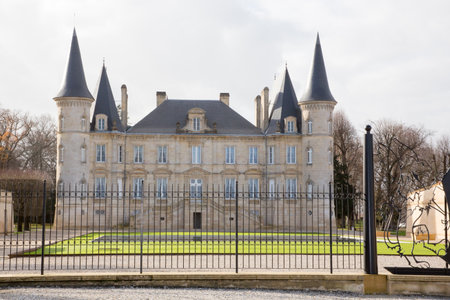Pauillac, Bordeaux France - December 12 2018 -  historic Chateau Pichon Longueville Baron situated in wine route of Pauillac in Bordeaux region of Franceのeditorial素材