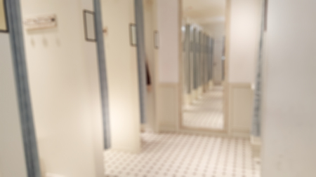clear blurry fitting room in the shopの写真素材