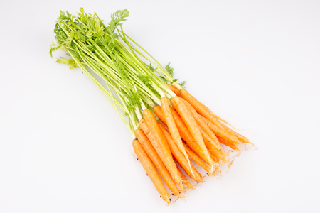diet orange natural carrot fresh group in white backgroundの写真素材