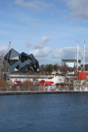 Poitiers, Nouvelle Aquitaine / France - 03-02-2019 : fantastic, fun and fairy-tale Futuroscope atmosphere with over 25 original experiences waiting for you in our stunning attraction theatresのeditorial素材