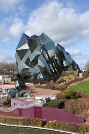 Poitiers, Nouvelle Aquitaine / France - 03-02-2019 : Futuroscope most amazing parks with a mixture of fun, fantastic, magical and futuristicのeditorial素材