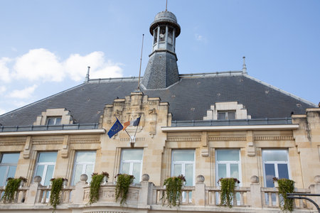 Saint Medard en Jalles Town Hall located in Aquitaine region in Franceのeditorial素材