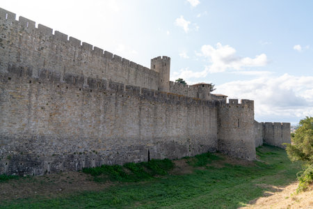medieval walled fortress city of Carcassonne in southern Franceのeditorial素材