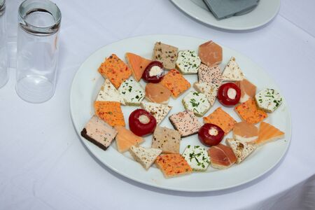 Fingerfood food and snacks on the table