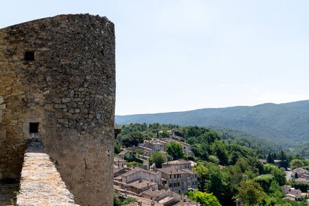 hill top village of MÃ©nerbes in Luberon Provence Franceの写真素材