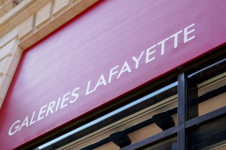Bordeaux , Aquitaine / France - 09 18 2019 : sign store Galeries Lafayette shopのeditorial素材