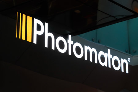 Bordeaux , Aquitaine / France - 09 18 2019 : photomaton Photo booths terminals Photo booth for identity photosのeditorial素材