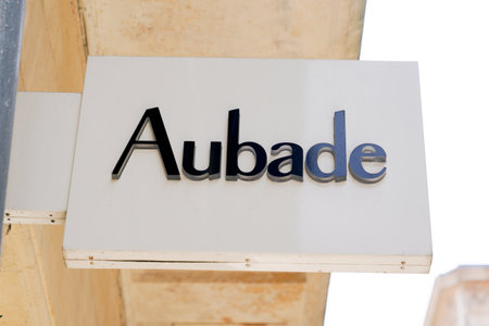 Bordeaux , Aquitaine / France - 09 18 2019 : shop sign Aubade brand storeのeditorial素材