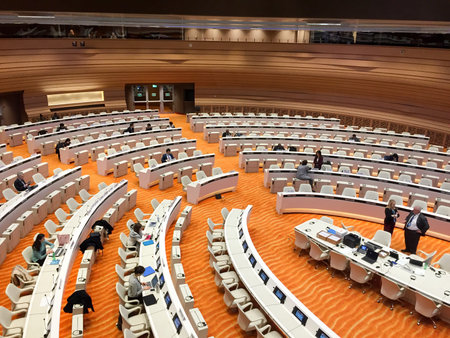 Geneva / Swittzerland - 02 06 2019 : activities of the United Nations Office at Genevaのeditorial素材